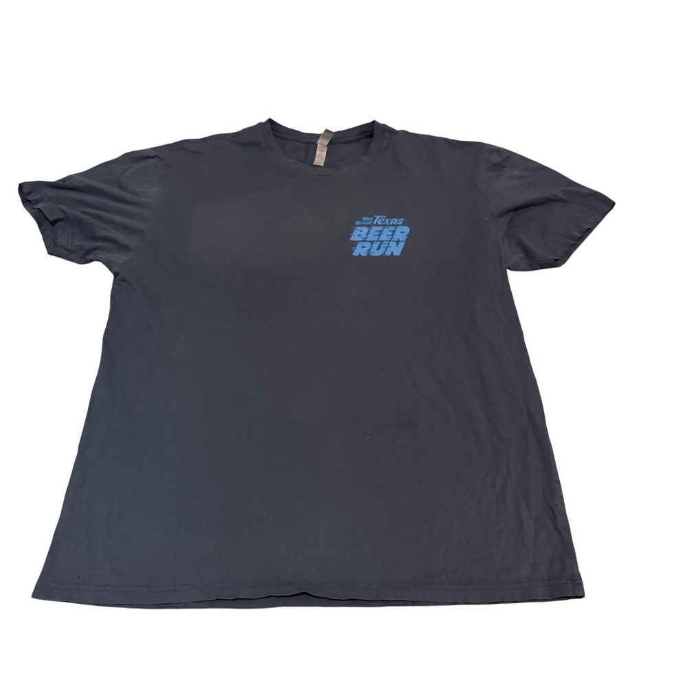 Next Level Men XL Navy The Great Texas Beer Run Graphic T-Shirt Craft Brewery